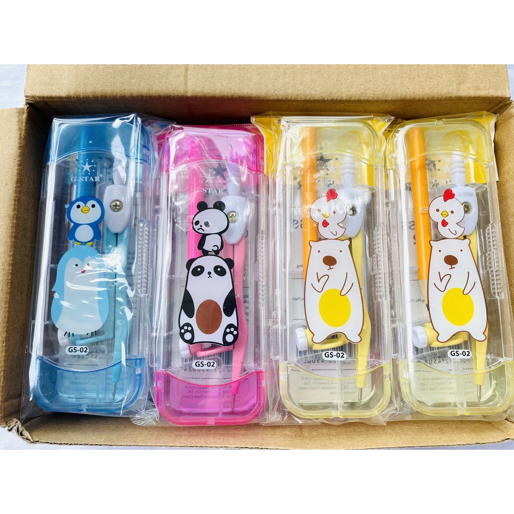 [Hàng đẹp G-star] Compa kèm bút chì cho học sinh, đồ dùng học tập cute - VPP THIÊN ÁI