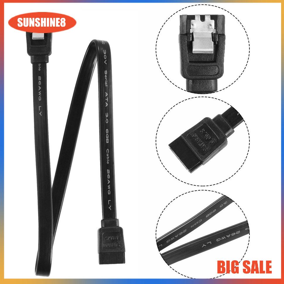 【SUN】38cm SATA 3.0 Cable Straight Interface 6Gbps HDD SDD Data Cables With Latches