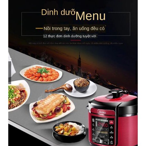 Nồi áp suất midea 6L có tiếng việt