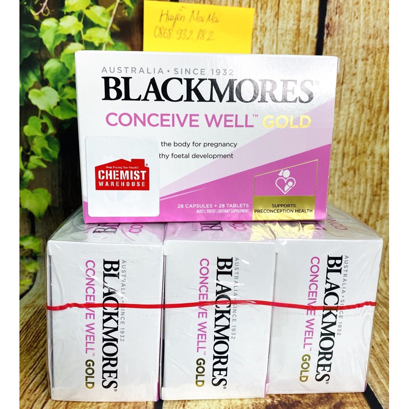 Bổ Trứng Tăng Khả Năng Thụ Thai Blackmores Conceive Well Gold 56 viên