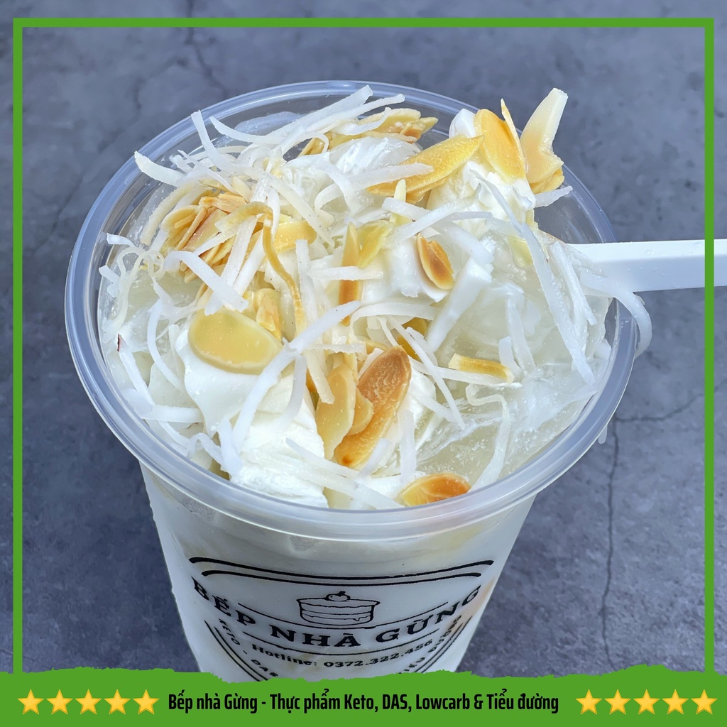 <HỎA TỐC> Chè dừa dầm cốc 500ml - For Keto, DAS, Lowcarb, Eatclean & Tiểu đường