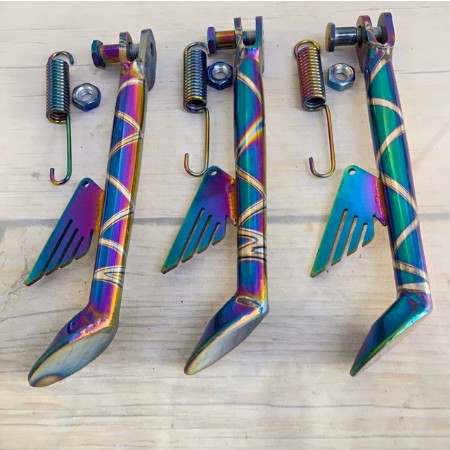 Chân chống độ hình cánh chim - Inox titan 7 màu gắn các dòng xe đều đẹp (Loại 1)