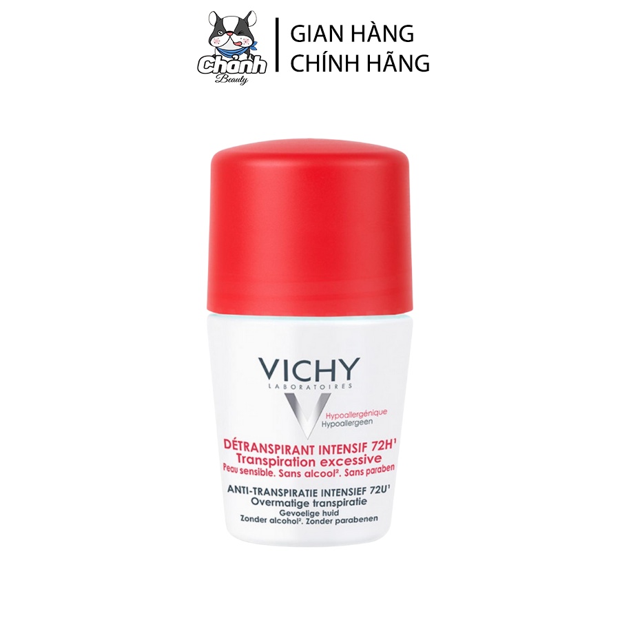 Lăn Khử Mùi VICHY  Ngăn Mùi Hôi Giúp Khô Thoáng Traitement Anti- Transpirant 50ml