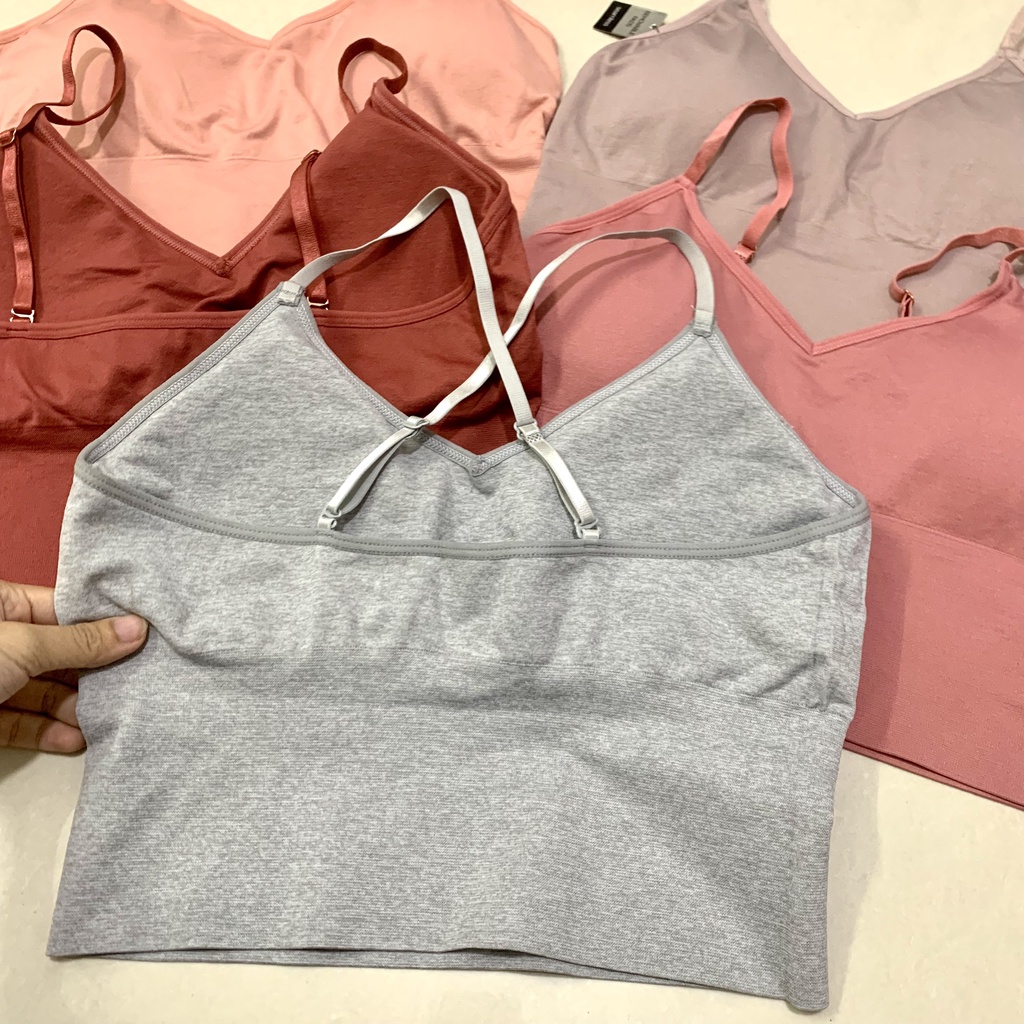 Áo Croptop Tập Gym Yoga Nữ MARILYN 2 Dây Có Mút Hàng Xuất Dư Cao Cấp