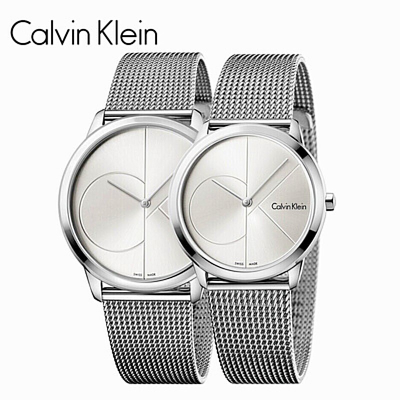 Đồng Hồ Đeo Tay Calvin Klein Dây Thép Chống Nước 40mm / 35mm Thời Trang Cho Cặp Đôi