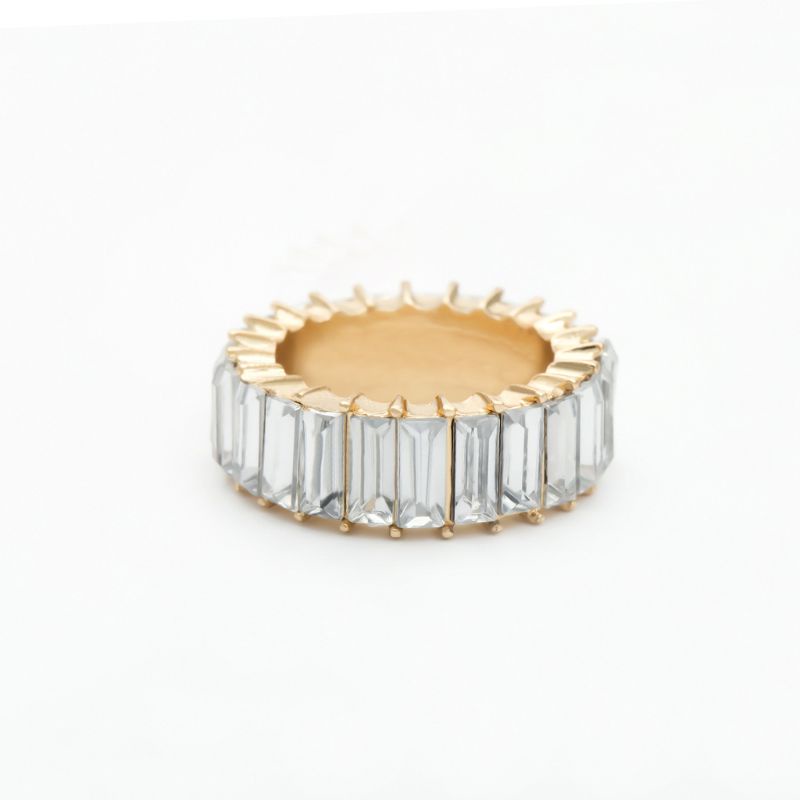Nhẫn đính đá zircon 8 màu cầu vồng thời trang cho nữ