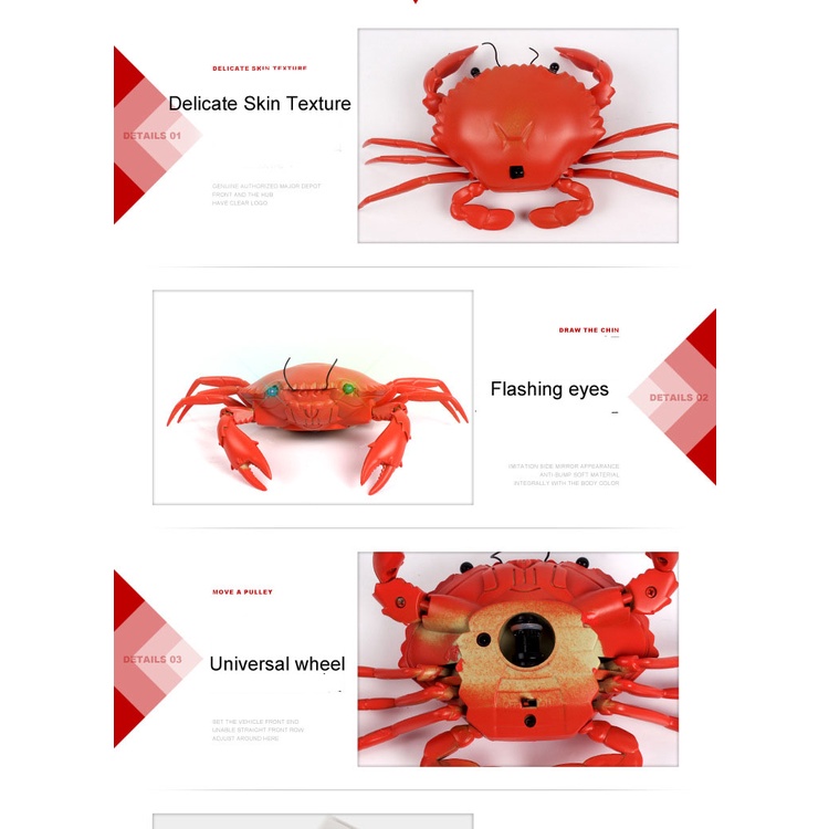 Mô Hình Cua Đồ Chơi Điều Khiển Từ Xa Sáng Tạo lzdxwcke2