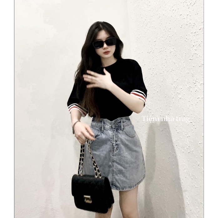 Áo Thun Vintage Unisex  Phông THOM 3 Sọc Tay Lỡ Form Rộng Đẹp Cá Tính Nam Nữ Ulzzang