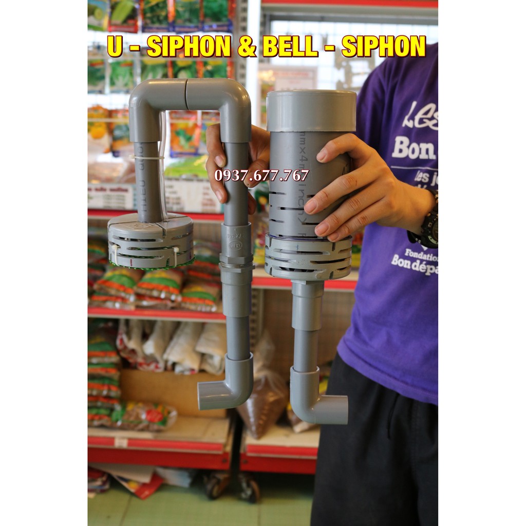 Bell - Siphon Aquaponics hê vận hành trồng rau nuôi cá vui lòng chọn size ở dưới