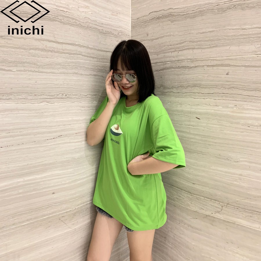 Áo thun tay lỡ INICHI A635 form rộng oversize nam nữ áo phông unisex