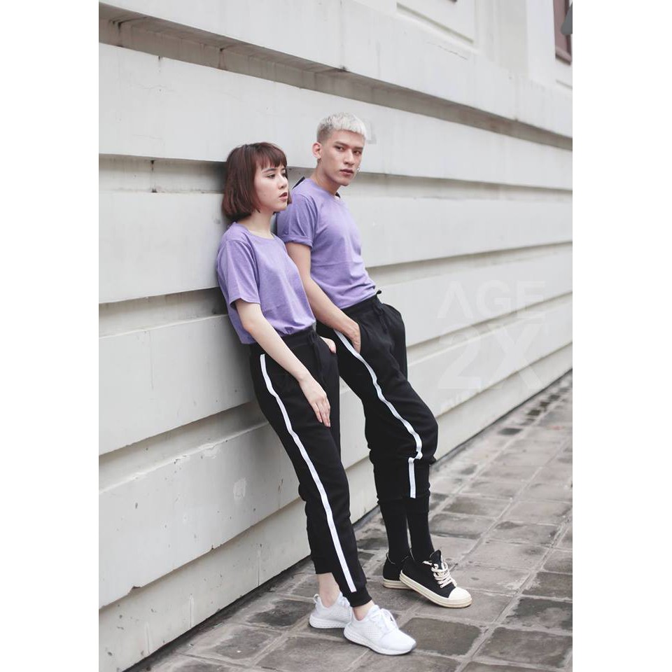 [có size lớn] quần jogger thun gân unisex