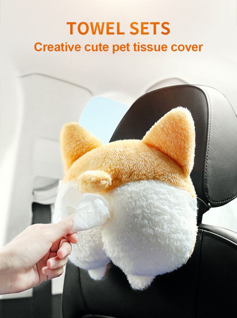 Hộp Đựng Khăn Giấy Hình Chú Chó Corgi Dễ Thương