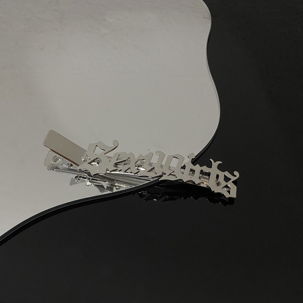 Kẹp Tóc Kim Loại Hình Chữ Cái Đơn Giản Phong Cách Âu Mỹ