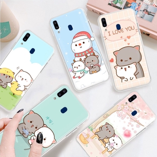 Transparent Case for Samsung Galaxy Note 10 S10 Plus A10E Lite S20 Ultra TB99 Peach and Goma Cat Cover