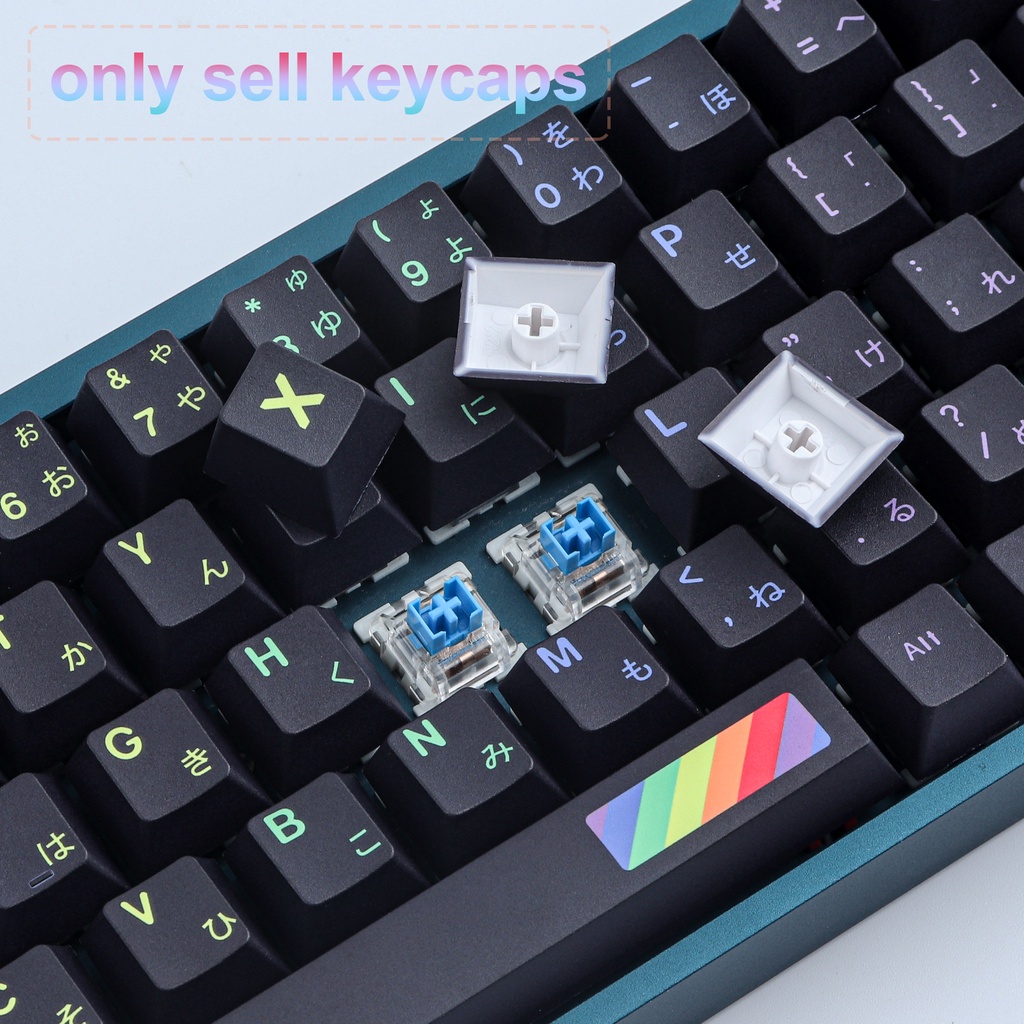 GMK Rainbow keycaps, 133 phím PBT keycaps cherry Profile DYE-SUB Cá nhân hóa GMK Keycaps cho bàn phím cơ
