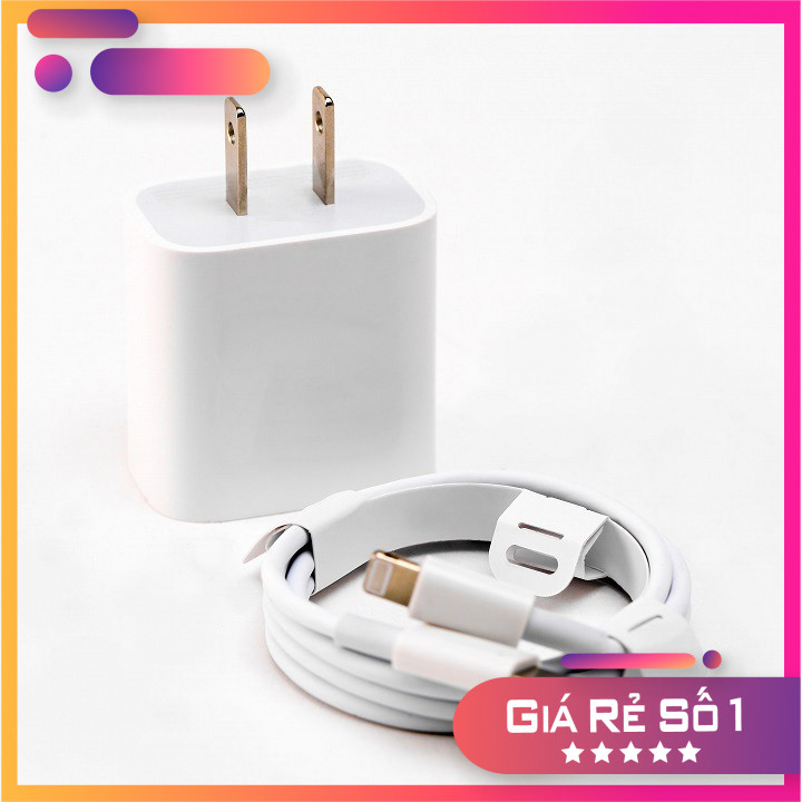 Sạc nhanh iphone (Củ PD 18W + Cáp Type - C to Lightning) cho IP 5/6/7/8/X/11/12 - Phụ kiện HC