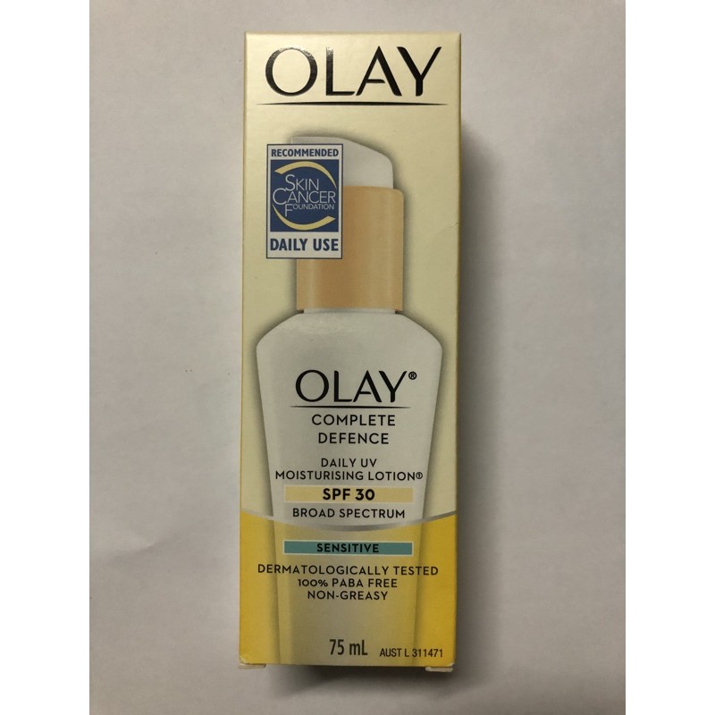 Kem duỡng ẩm chống nắng Olay Complete Daily Defense All Day Moisturizer SPF 30 Sensitive Skin 75 ml