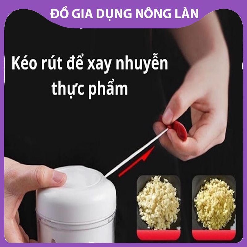 Cối xay tỏi ớt cầm tay đa năng thế hệ mới, máy xay tỏi ớt kéo tay, máy xay tỏi Mini NL Shop