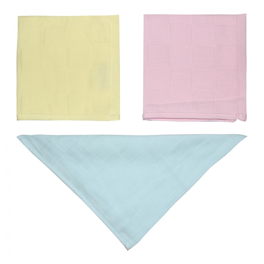 Khăn mặt xô màu SS0749 - HELLO B&amp;B (Gói 3 cái)- HELLO BB