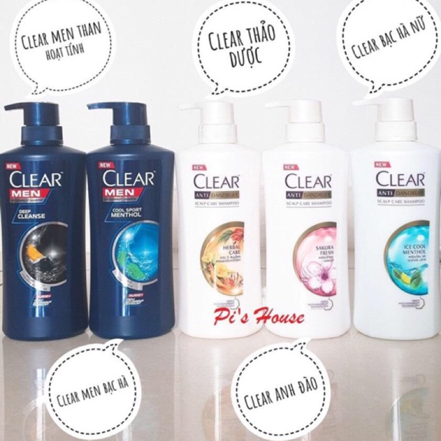 Dầu gội đầu Clear men bạc hà hoa anh đào Thái Lan