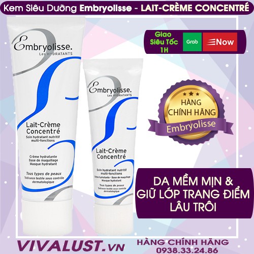 [Tặng Mini 2ml] Kem Dưỡng Ẩm Embryolisse LAIT-CRÈME CONCENTRÉ 30ml - Siêu Dưỡng Ẩm &amp; Phục Hồi Da