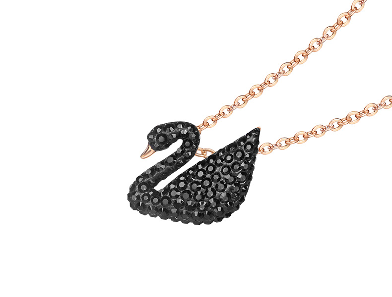 FLASH SALE 100% Swarovski Dây Chuyền Nữ ICONIC SWAN Black Swan Fashion Classic FASHION Necklace trang sức đeo Trang sức