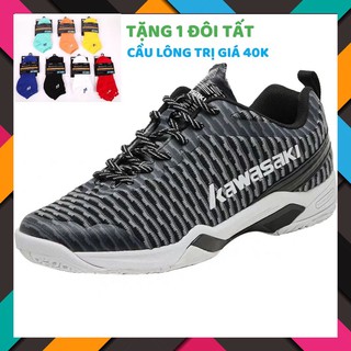 [Chính hãng][Tặng áo] Giày cầu lông Kawasaki K-525 Đen cao cấp,bền ôm chân, bảo hành 2 tháng, đổi mới trong 15 ngày