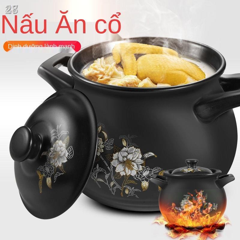 ✥28XNồi hầm Su Li chịu nhiệt cao súp độ đất gốm gia đình