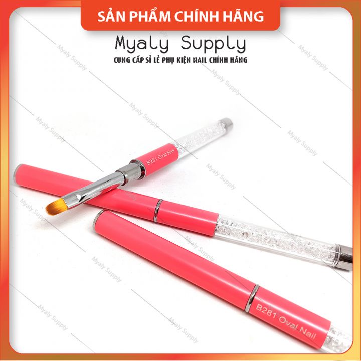 Cọ Đắp Gel Đầu Tròn Oval Cán Đá B281 1435