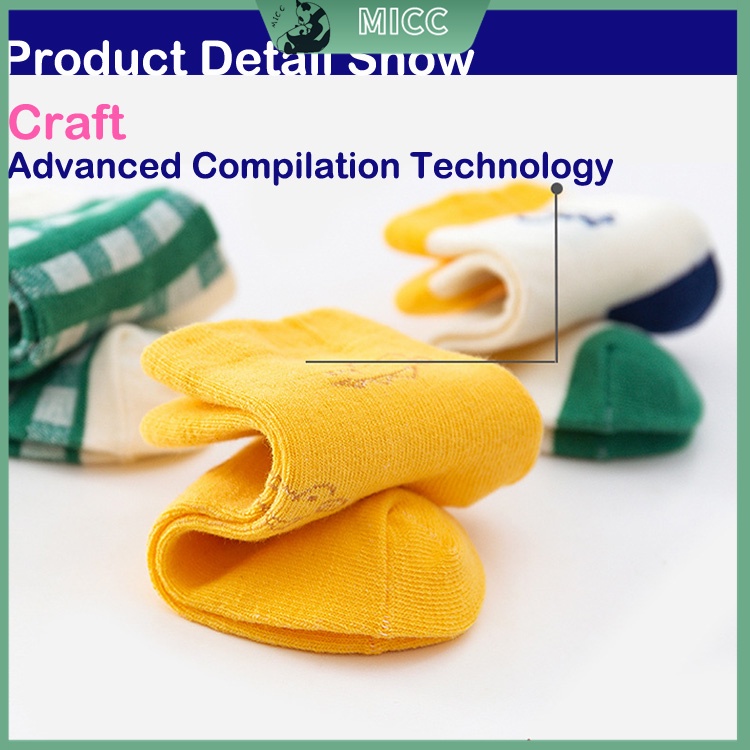 Set 5 đôi tất cotton in hình khủng long xinh xắn cho bé trai từ 1-12 tuổi