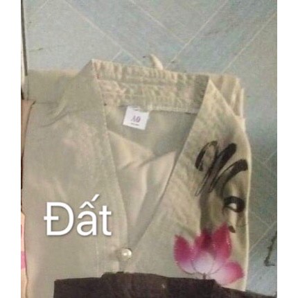 Bà lai nhật bé gái - Đồ lam đi chùa bé gái - Set lam Phật tử bé gái - Huỳnh Gia