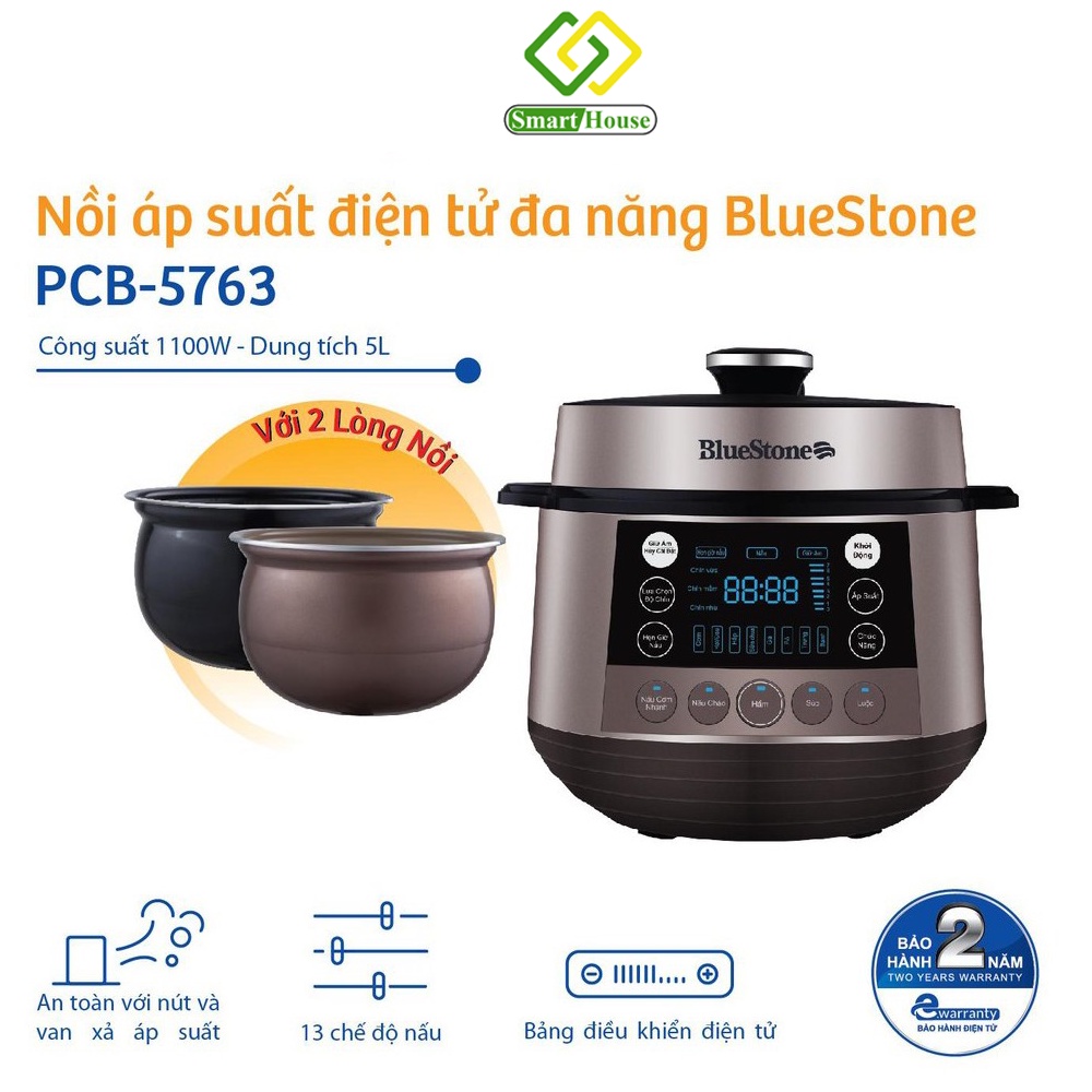 Nồi áp suất điện đa năng Bluestone PCB-5763 5 lít