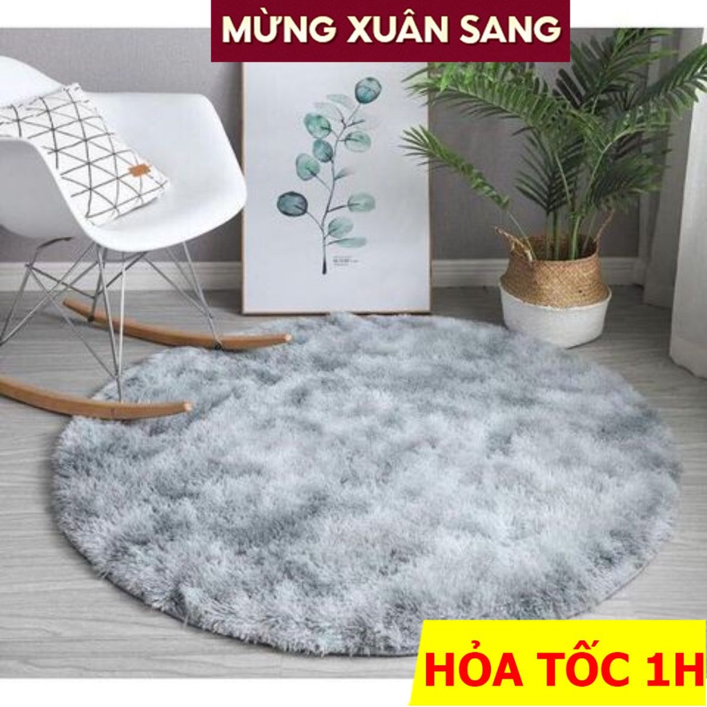 𝐓𝐡𝐚̉𝐦 𝐋𝐨̂𝐧𝐠 𝐥𝐨𝐚𝐧𝐠 Chụp Ảnh Trải Sàn, Thảm Lông Tròn - Kích Thước 1M