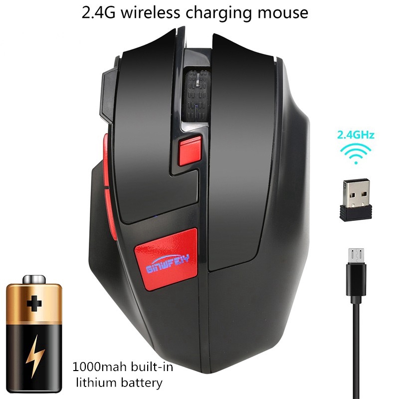 Rechargeable 2.4G wireless business gaming mouse