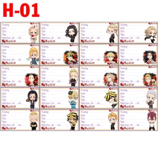 Nhãn vở Tokyo Revengers - Kịch Trường Của Takemichi các mẫu đẹp lung linh 20 cái nhãn vở