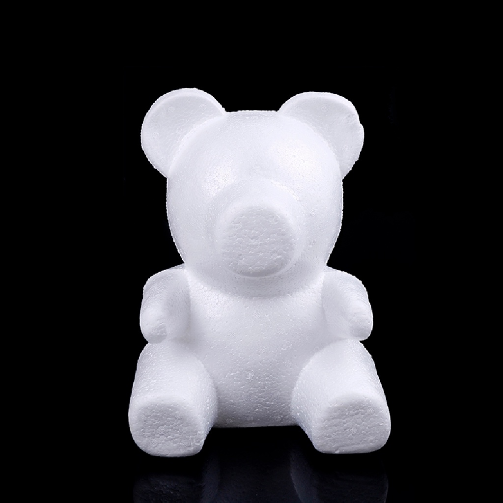 Khuôn làm khối hoa hồng giả thủ công 15cm/20cm/33cm hình chú gấu bằng xốp độc đáo