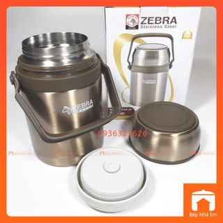 Camen - Bình Ủ Cháo Inox 304 ZEBRA Picnic 1L Vàng Đồng - 152435 - Hàng Nhập Khẩu Thái Lan