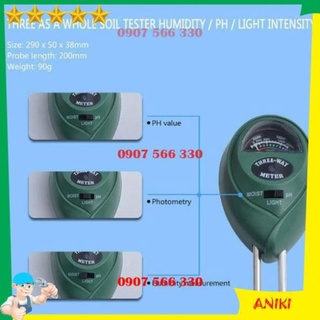 Máy đo PH đất - Dụng cụ đo PH của đất 3 trong 1 (PH, Độ ẩm, Ánh sáng) QE102