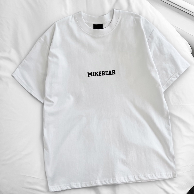 Áo thun tay lỡ unisex,in hình gấu Mike 3 màu