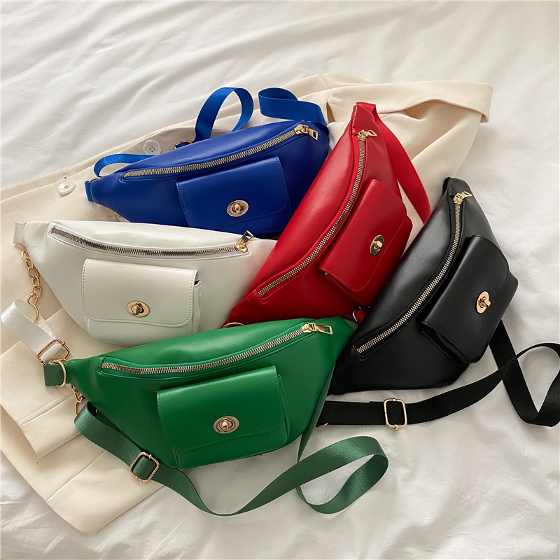Túi Đeo Chéo Ngực Thể Thao Màu Tương Phản Cá Tính Thời Trang 2022 Cho Nữ