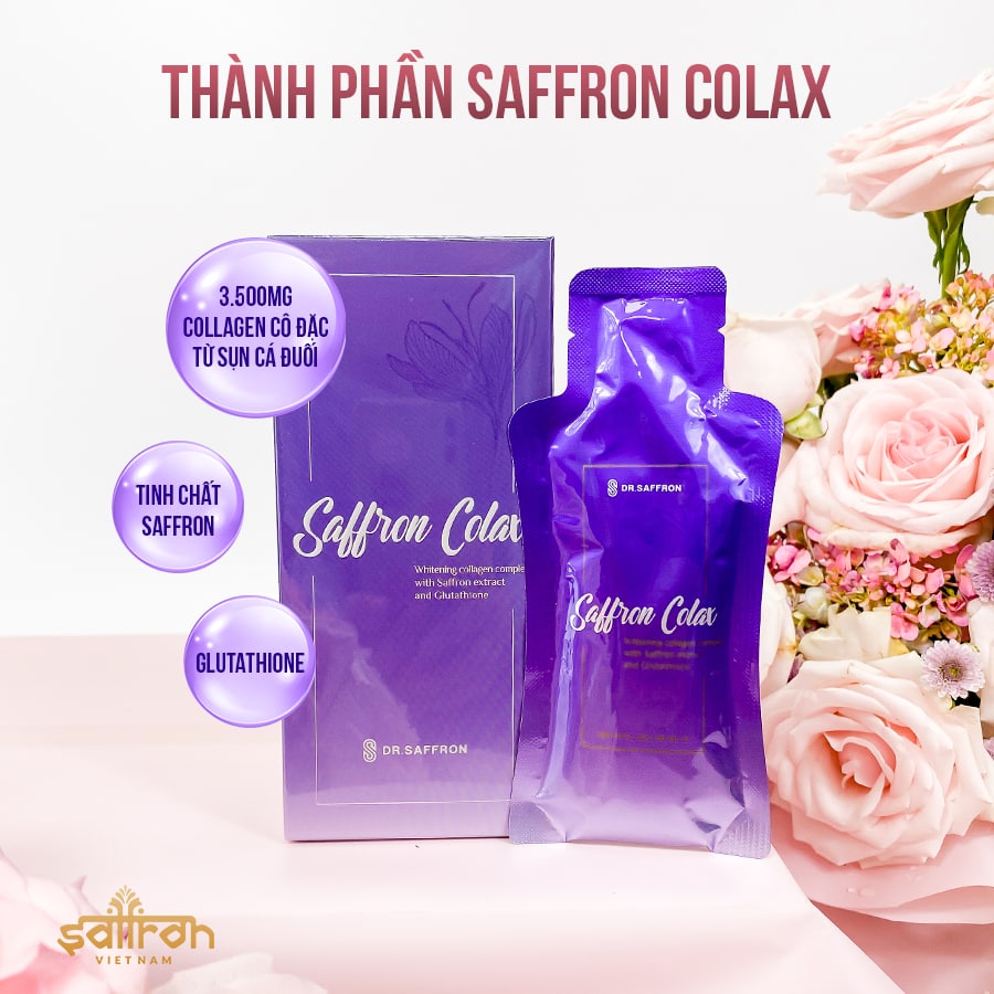 Collagen Colax thương hiệu Dr.Saffron loại cô đặc, hộp 7 túi x 30ml/túi