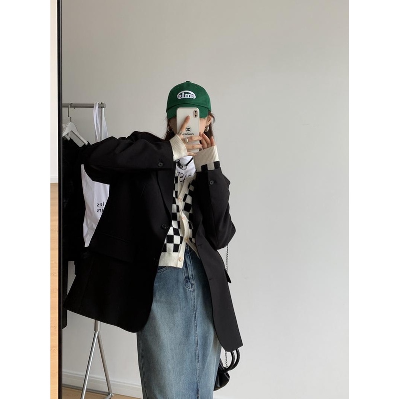 Váy jean dáng chữ A lưng cao thiết kế phong cách thời trang Hàn Quốc