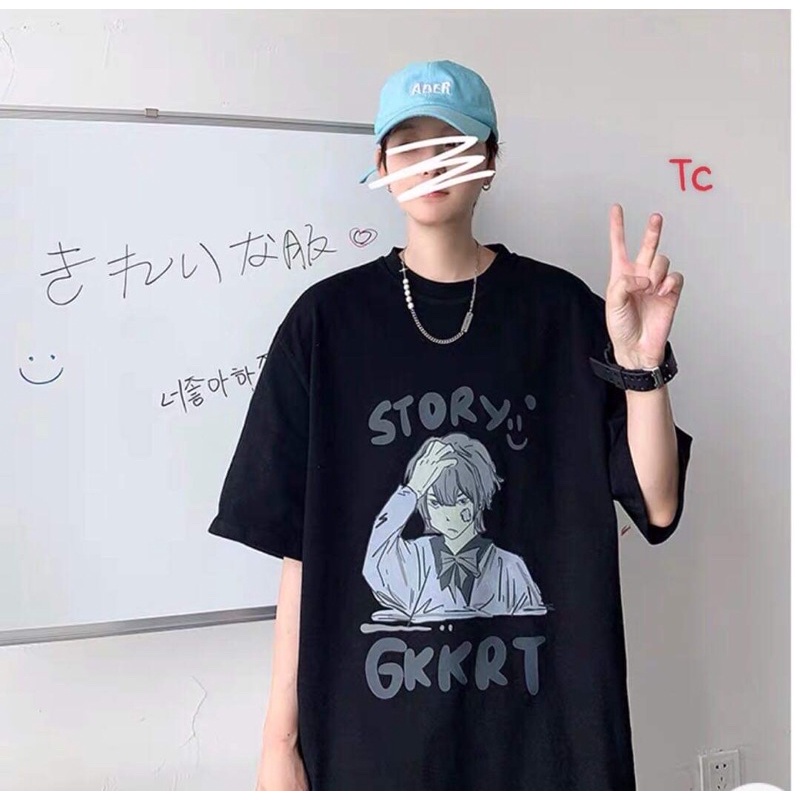 Áo thun tay lỡ ảnh chàng STORY TC12