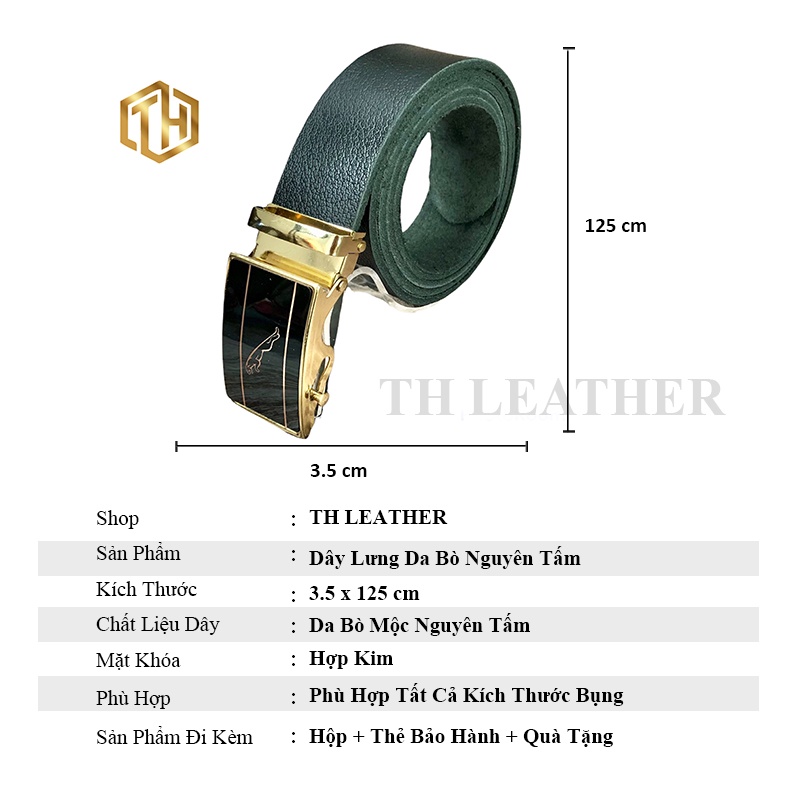 Thắt Lưng Nam Da Bò Thật 100% Siêu Mềm, Dây Lưng Da Bò Mộc Khóa Lăn Màu Đen - BH 24 Tháng