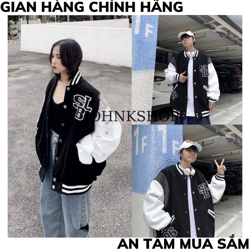 Áo Khoác Bomber Jacket Dù   Form Rộng Phối Chữ Nam Nữ Ullzang Unisex ,áo khoác hàn quóc THỜI TRANG 1989