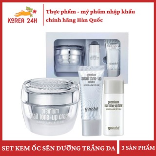 Set Kem Ốc Sên Dưỡng Trắng Da Premium Snail Tone Up Cream
