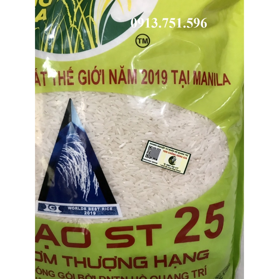 &lt;Chính hiệu&gt; Gạo Ông Cua ST25 túi 5kg - Gạo ngon nhất thế giới năm 2019 tại Philippines