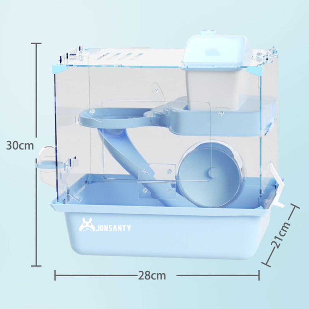 Lồng nhựa trong suốt nuôi chuột hamster nhiều màu sắc tùy chọn dễ thương DIY