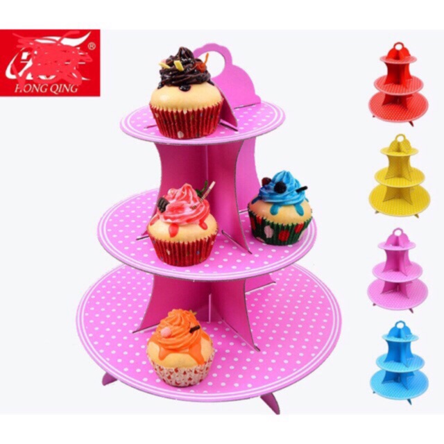 Kệ bánh cupcake 3 tầng