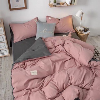 Trọn Bộ 4 Món Chăn Ga Gối Cotton Cao Cấp TiCi Màu HỒNG PHẤN trungvbhp_shopalot2